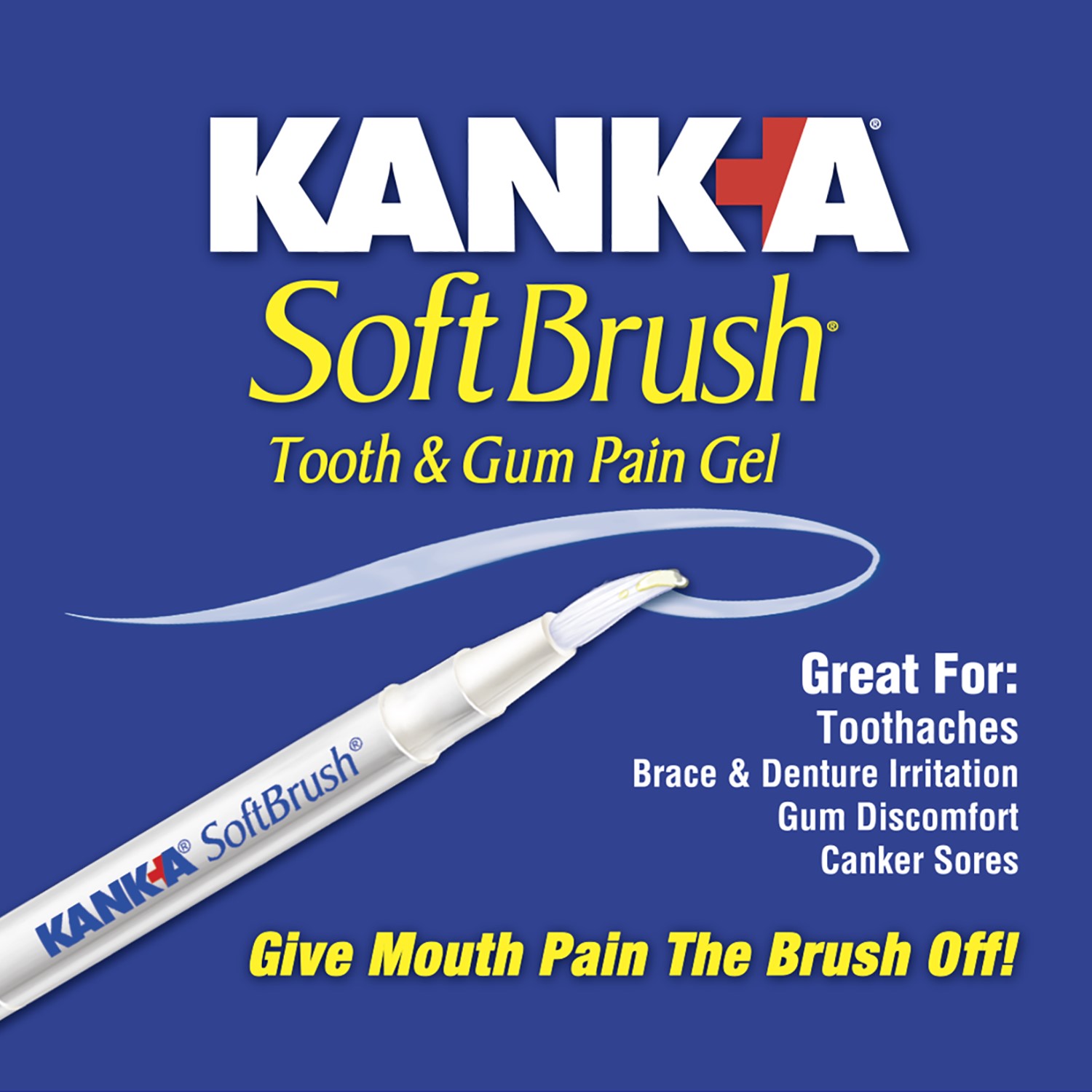 Kank-A Soft Brush Tooth and Gum Pain Gel, Professional Strength, 0.07 OZ