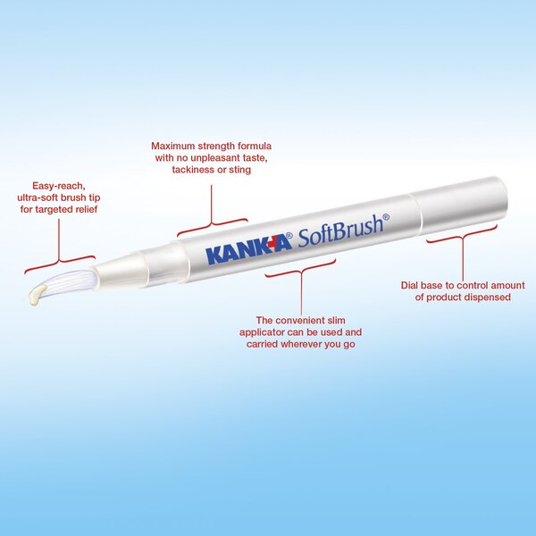 Kank-A Soft Brush Tooth and Gum Pain Gel, Professional Strength, 0.07 OZ