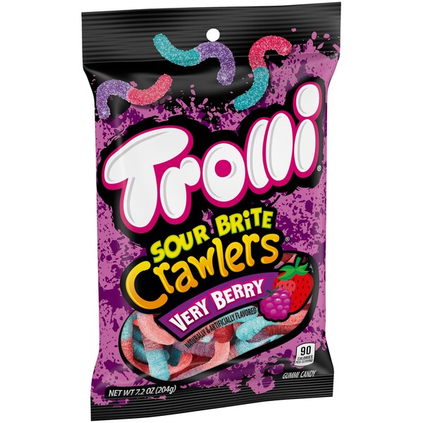 Trolli Sour Brite Crawlers Gummi Candy Very Berry