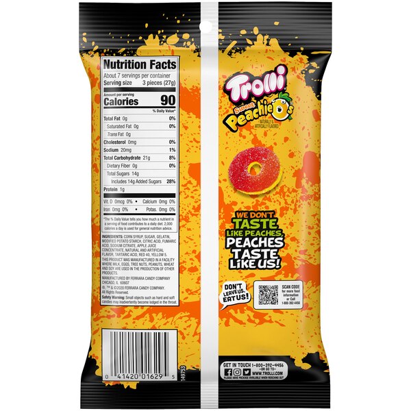 Trolli Peachie-O's, 6.3 oz