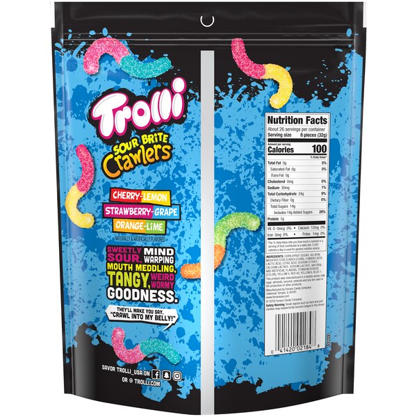 Trolli Sour Brite Crawlers Gummi Candy