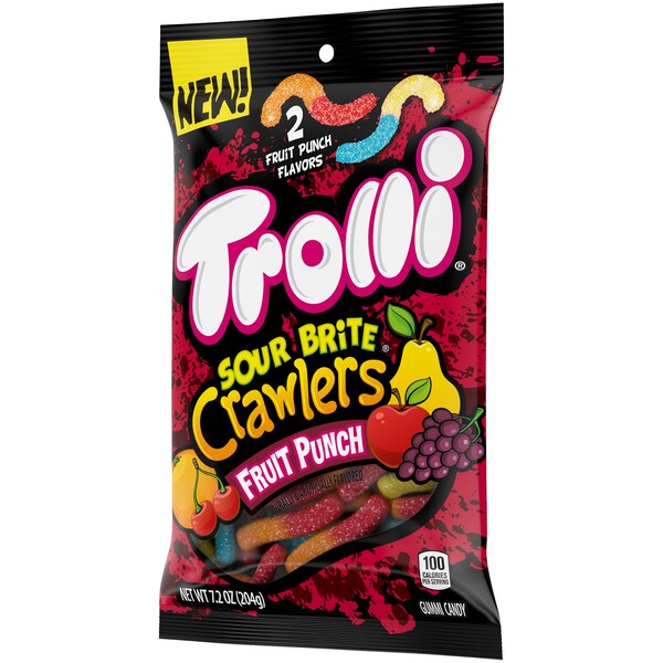 Trolli Sour Brite Crawlers Fruit Punch Gummi Candy, 7.2 oz