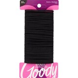 Goody Ouchless Elastic Hair Ties, Black, 2mm, 51 CT, thumbnail image