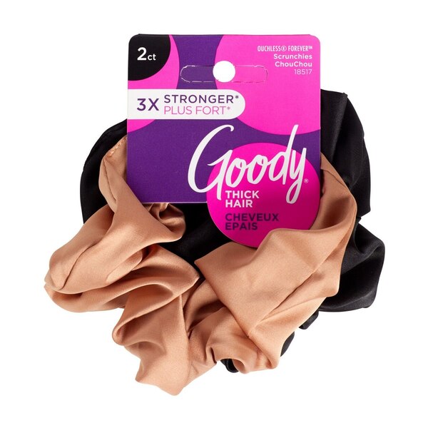 Goody Ouchless Forever Scrunchies, Assorted Colors, 2 CT