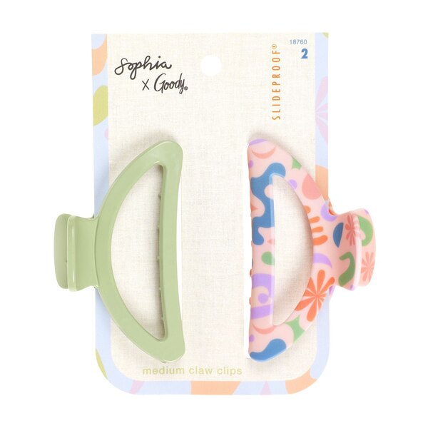 Goody x Sophia Yeshi SlideProof Medium Claw Clips, 2 CT