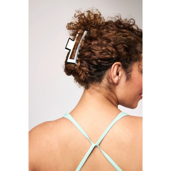 Goody Sport Forever SlideProof Rectangle Claw Clip for Thick Hair, White