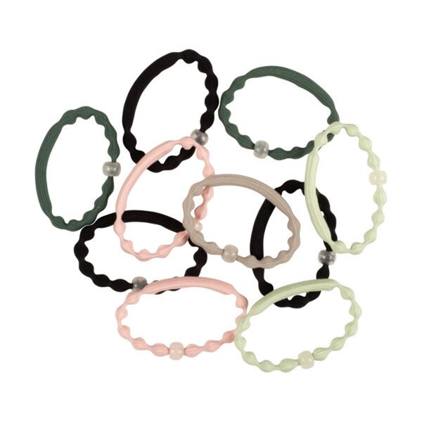 Goody Sport Forever Glow in the Dark Elastic Hair Ties, Green & Pink, 10 CT