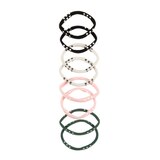 Goody Sport Ouchless Seamless Hair Elastics, Green & Pink, 8 CT, thumbnail image