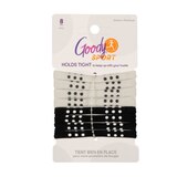 Goody Sport Ouchless Seamless Hair Elastics, Black & Gray, 8 CT, thumbnail image