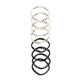 Goody Sport Ouchless Seamless Hair Elastics, Black & Gray, 8 CT, thumbnail image