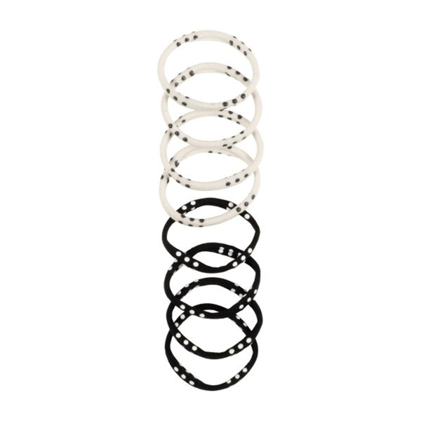 Goody Sport Ouchless Seamless Hair Elastics, Black & Gray, 8 CT