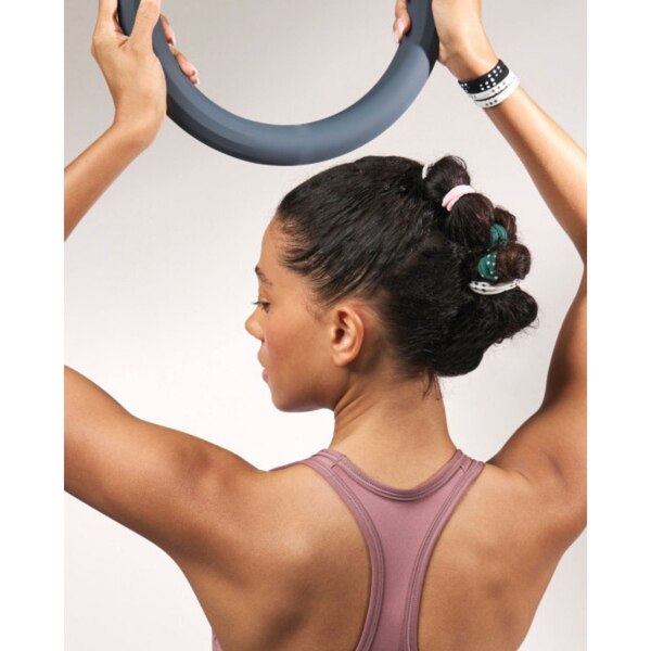 Goody Sport Ouchless Seamless Hair Elastics, Black & Gray, 8 CT