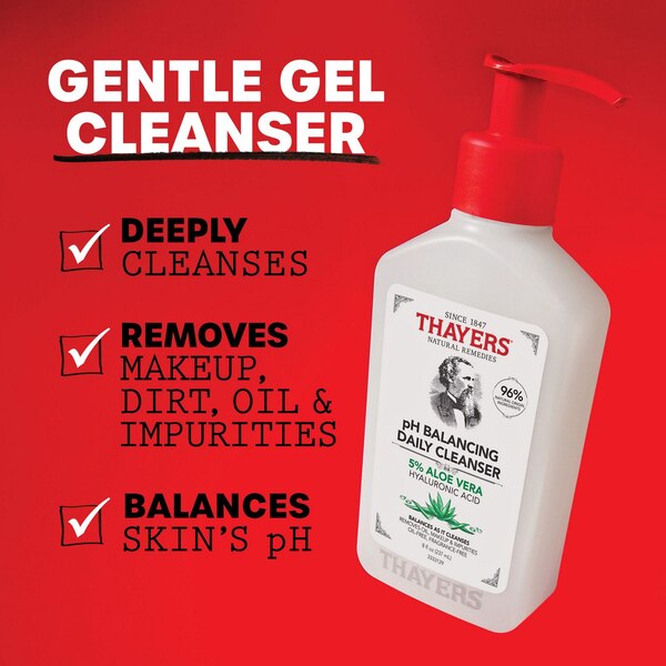 Thayers pH Balancing Gentle Face Wash with Aloe Vera, 8 OZ