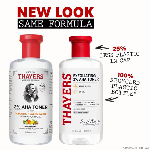 Thayers 2% AHA Toner with Glycolic and Lactic Acids, 12 oz