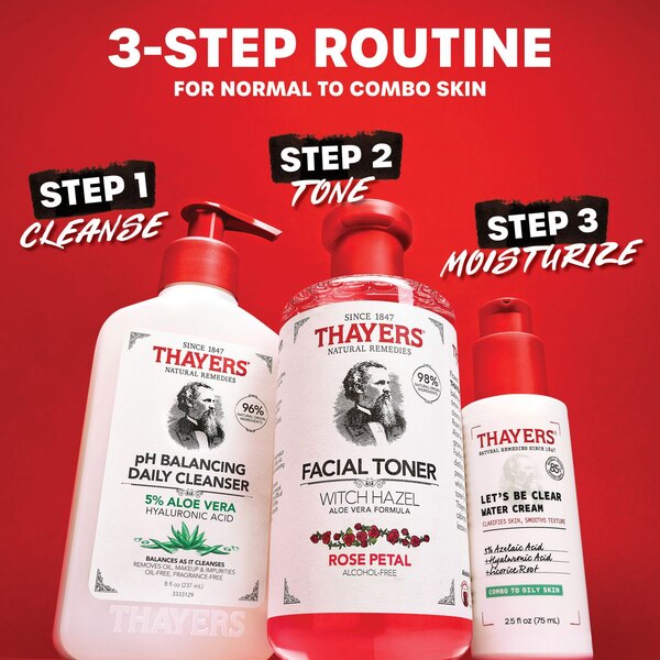 Thayers Alcohol-Free Rose Petal Witch Hazel Toner with Aloe Vera, 12 OZ