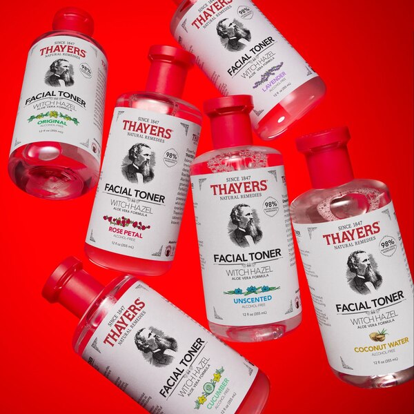 Thayers Alcohol-Free Rose Petal Witch Hazel Toner with Aloe Vera, 12 OZ