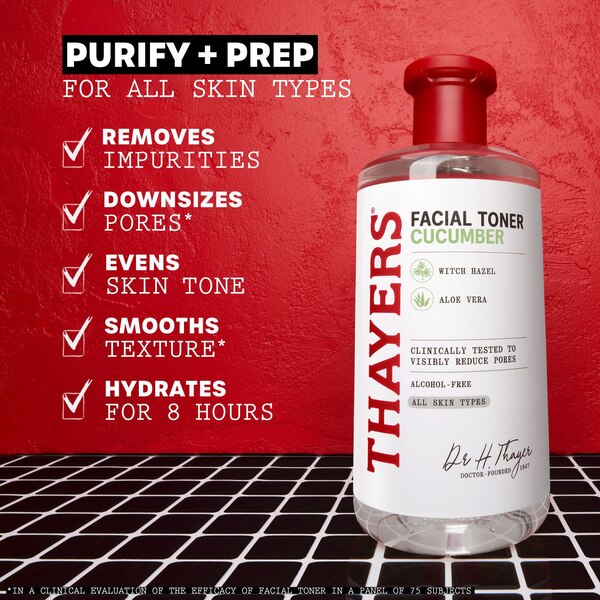 Thayers Alcohol-Free Rose Petal Witch Hazel Toner with Aloe Vera, 12 OZ
