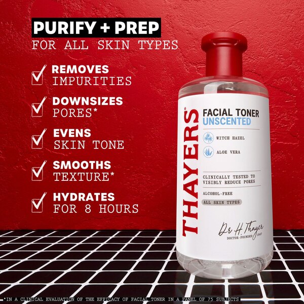 Thayers Alcohol-Free Rose Petal Witch Hazel Toner with Aloe Vera, 12 OZ