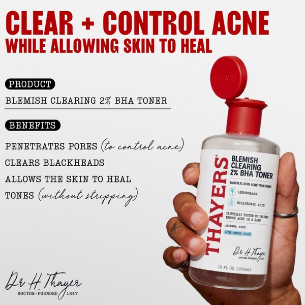 Thayers Blemish Clearning Toner, 2% Salicylic Acid, 12 OZ