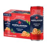 Sanpellegrino Italian Sparkling Drink Aranciata Rossa, 6 ct, Cans, 11.15 oz, thumbnail image