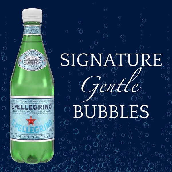 S.Pellegrino Sparkling Natural Mineral Water, 16.9 Fl Oz (0.5 L) Plastic Bottle