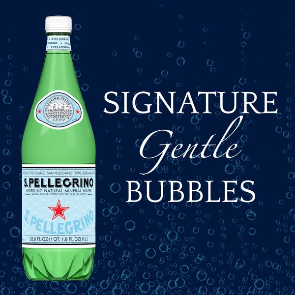 S.Pellegrino Sparkling Natural Mineral Water, 33.8 fl oz