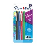 Paper Mate Flair Felt Tip Pens, Medium Point (0.7mm), Business Colors, 4 CT, thumbnail image