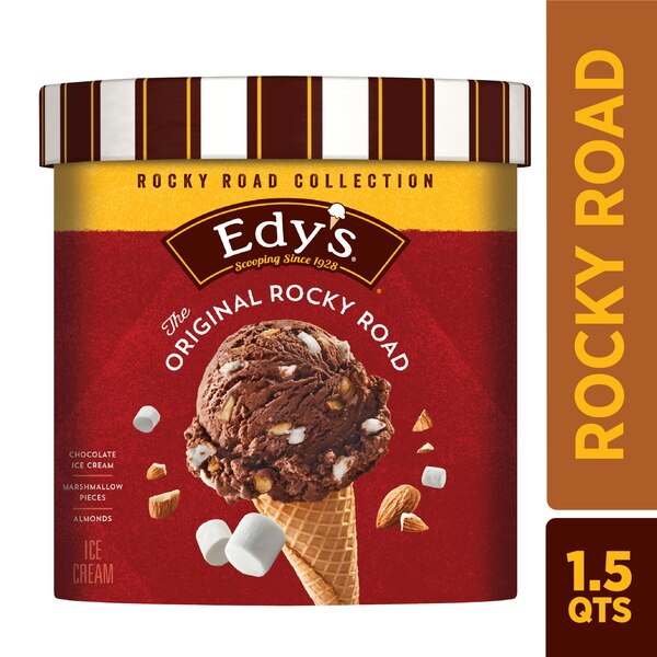 Edy's/Dreyer's The Original Rocky Road Ice Cream, 1.5 Quart Tub