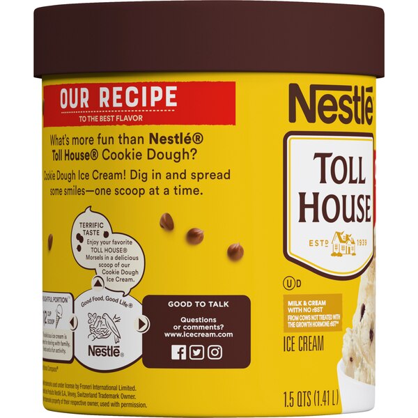 Nestle Toll House Cookie Dough Ice Cream, 1.5 Qt