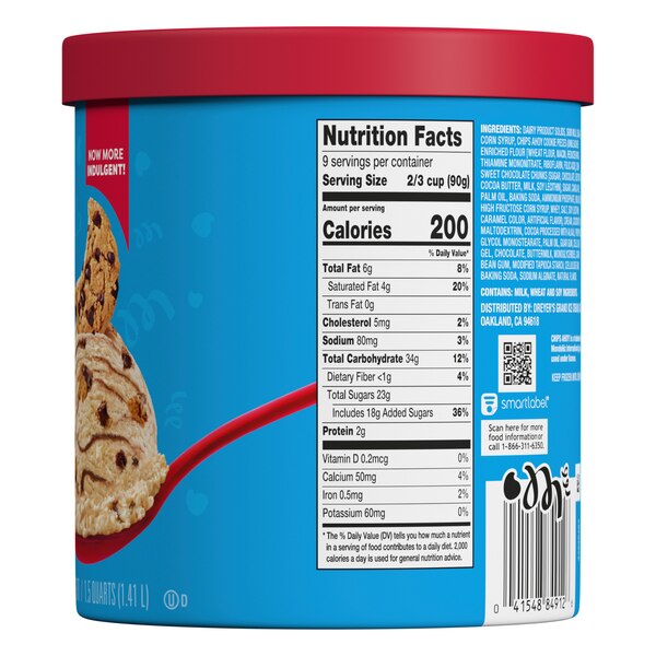CHIPS AHOY Ice Cream 1.5qt Container