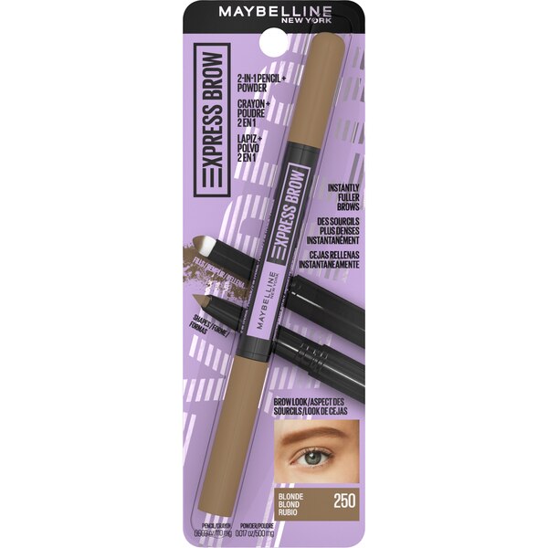 Maybelline Express Brow 2-In-1 Pencil and Powder, Eyebrow Makeup