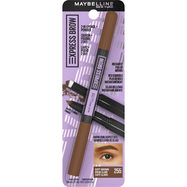 Maybelline Express Brow 2-In-1 Pencil and Powder, Eyebrow Makeup