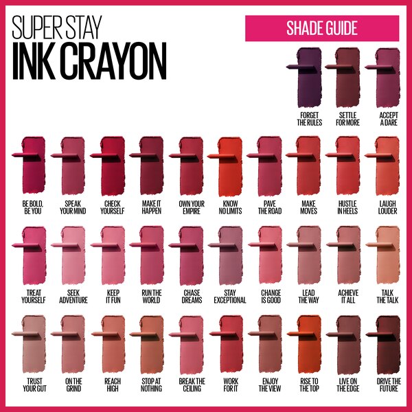 Maybelline SuperStay Ink Crayon Lipstick, Matte Longwear Lipstick Makeup