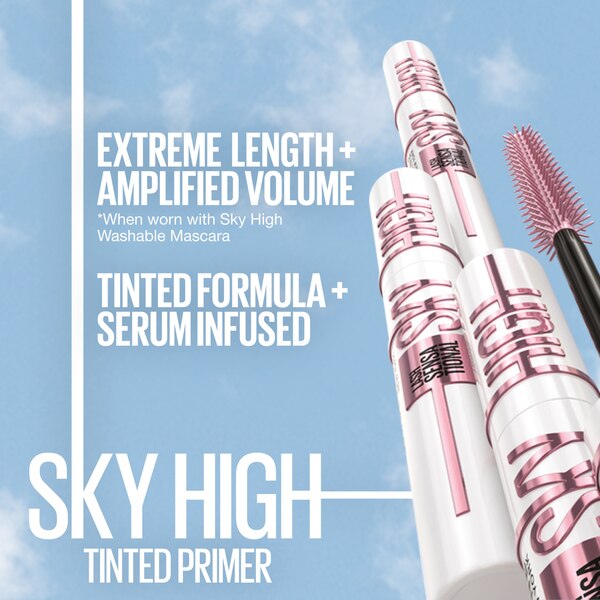 Maybelline Lash Sensational Sky High Tinted Primer Mascara Makeup, Soft Black, 0.26 fl oz