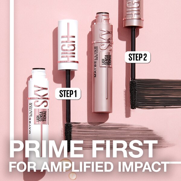 Maybelline Lash Sensational Sky High Tinted Primer Mascara Makeup, Soft Black, 0.26 fl oz