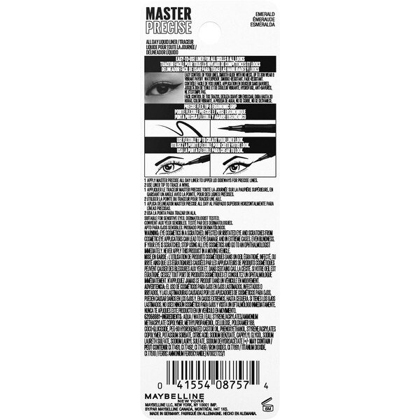 Maybelline Eye Studio Master Precise Liquid Eyeliner, Emerald Green