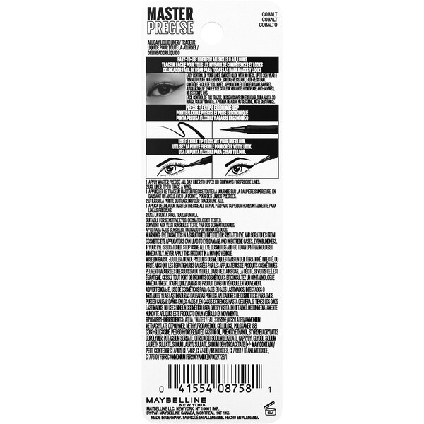 Maybelline Eye Studio Master Precise Liquid Eyeliner, Cobalt Blue