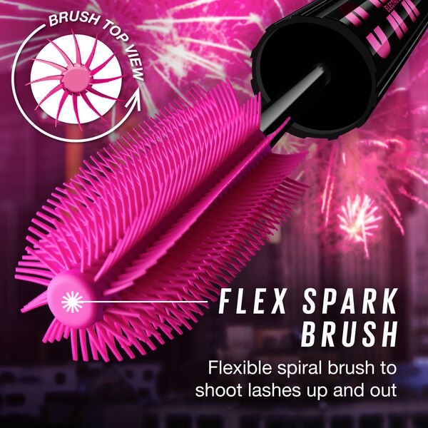 Maybelline New York Lash Sensations Firework Mascara, Washable Electro Black