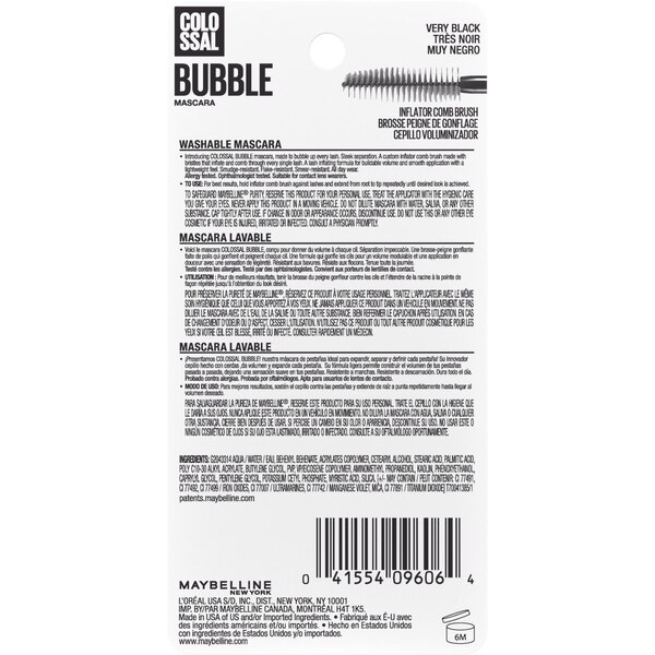 Maybelline Colossal Bubble Washable Mascara
