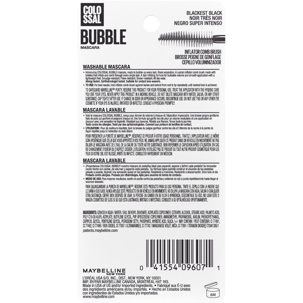 Maybelline Colossal Bubble Washable Mascara