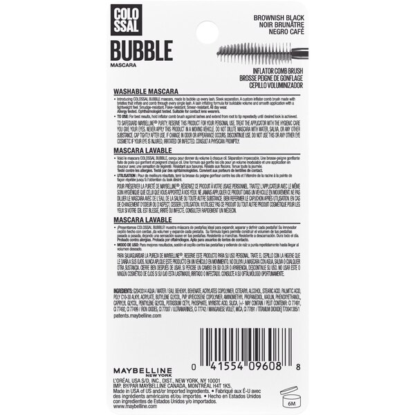 Maybelline Colossal Bubble Washable Mascara