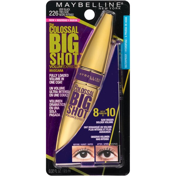 Maybelline Volum' Express The Colossal Big Shot Waterproof Mascara, Very Black