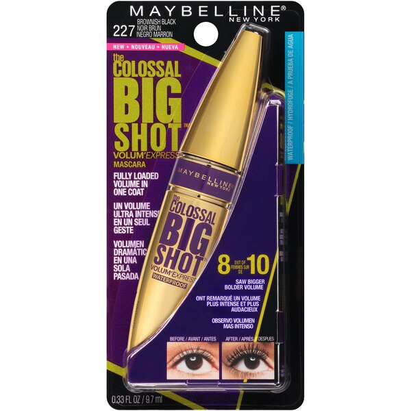 Maybelline Volum' Express The Colossal Big Shot Waterproof Mascara, Brownish Black