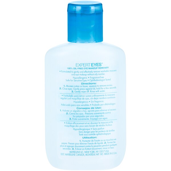 Maybelline Expert Eyes 100% Oil-Free Eye Makeup Remover, 2.3 OZ