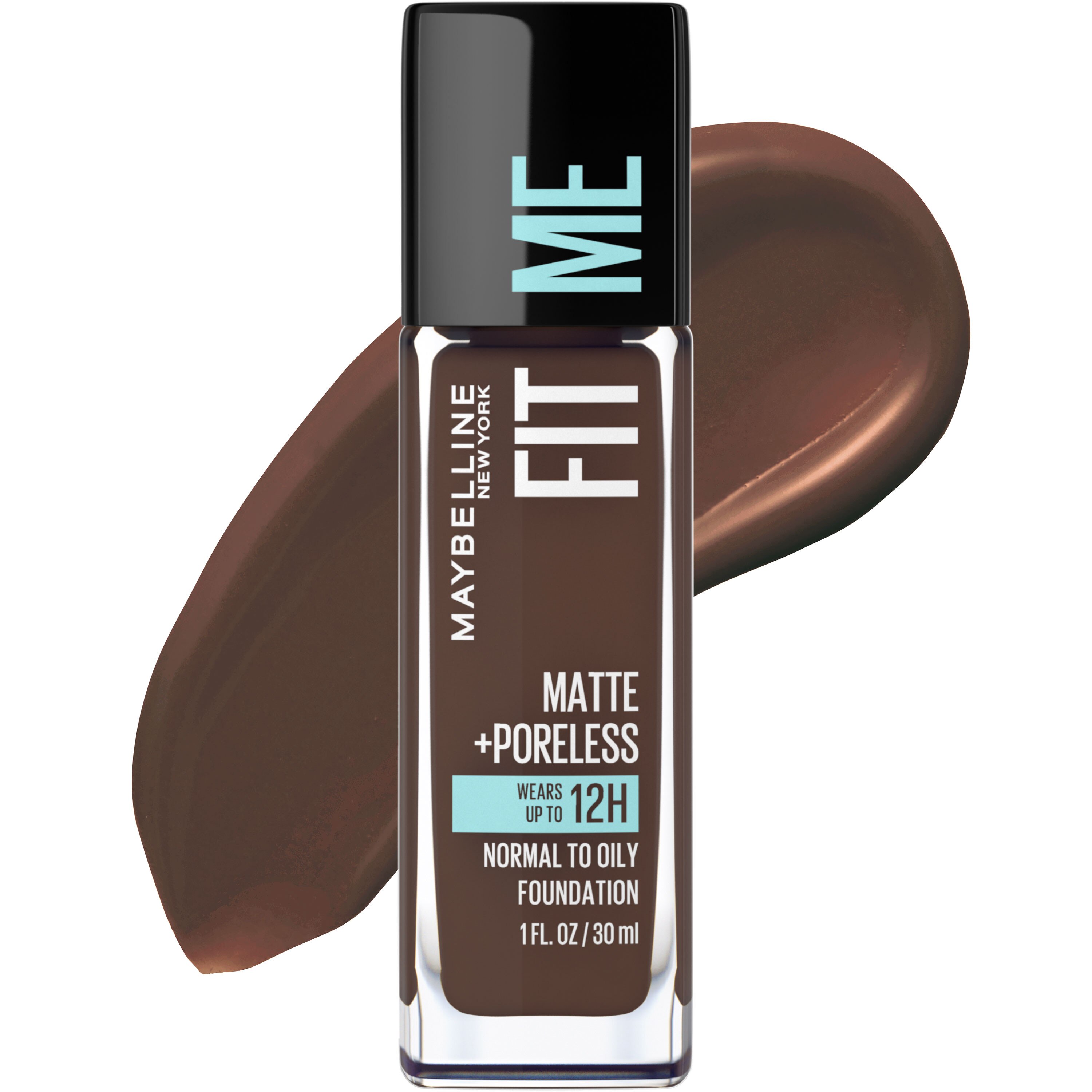Maybelline Fit Me Matte + Poreless Liquid Foundation Makeup, Espresso