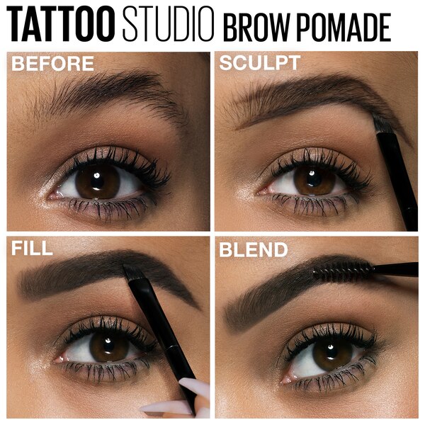 Maybelline TattooStudio Brow Pomade Long Lasting, Buildable, Eyebrow Makeup
