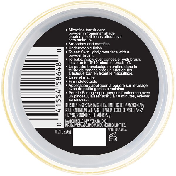 Maybelline Lasting Fix Banana Powder, Loose Setting Powder Makeup