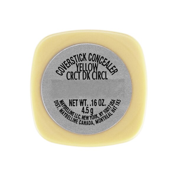 Maybelline Cover Stick Corrector Concealer, Yellow Corrects Dark Circles, 0.16 oz