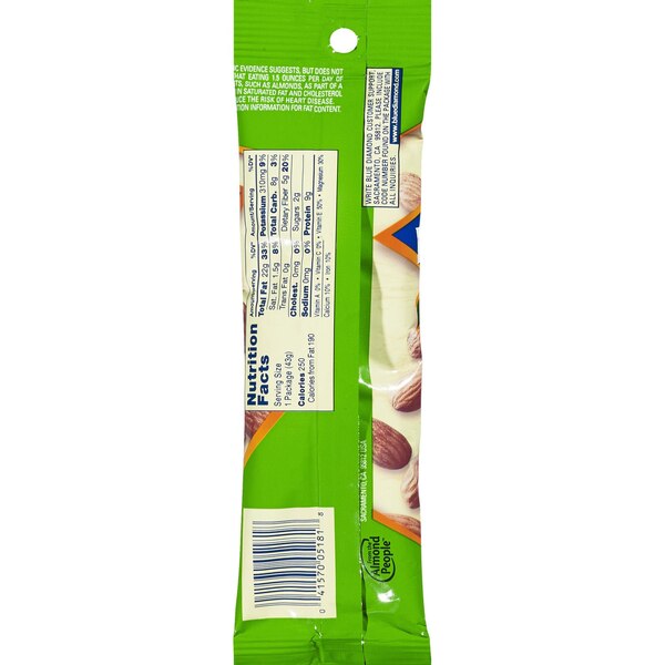 Blue Diamond Whole Natural Almonds, 1.5 oz