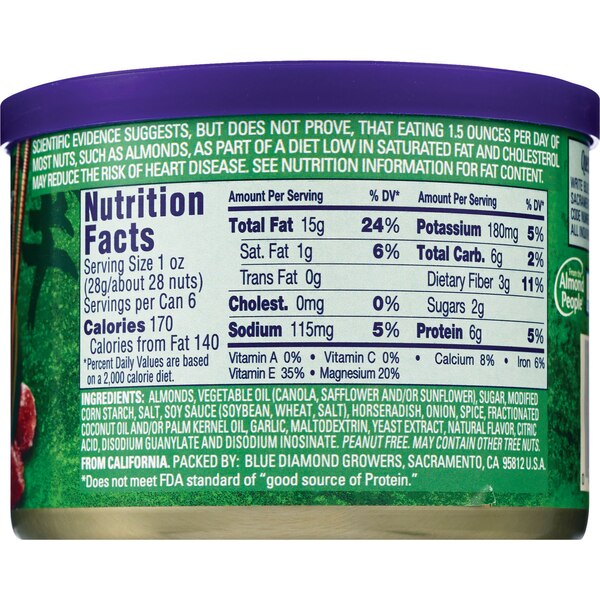 Blue Diamond Almonds Bold, Wasabi & Soy Sauce, 6 oz